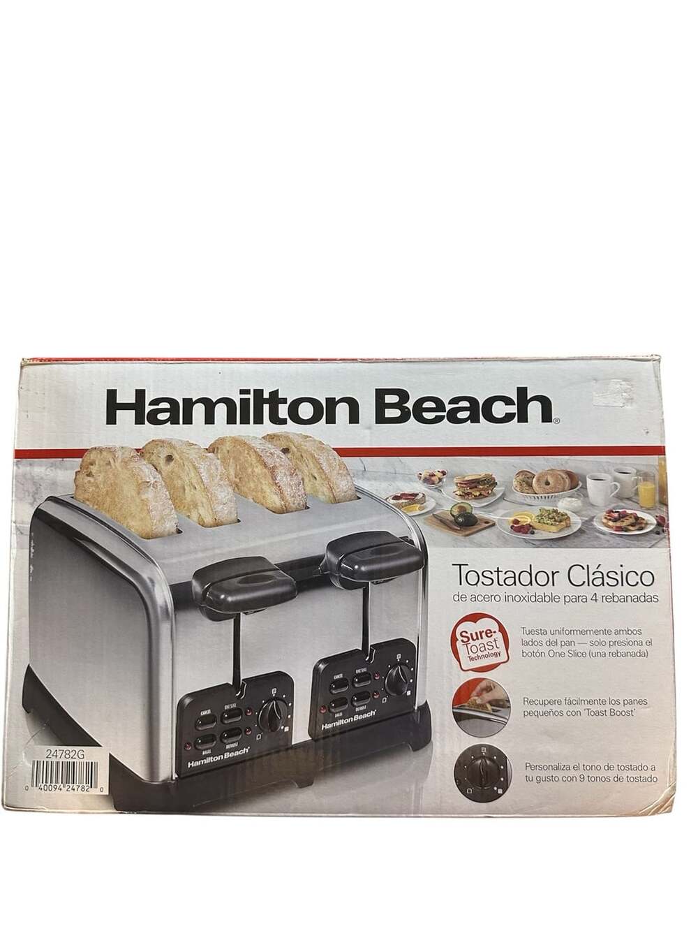 Hamilton Beach 4-Slice Toaster 24782G Stainless Steel New